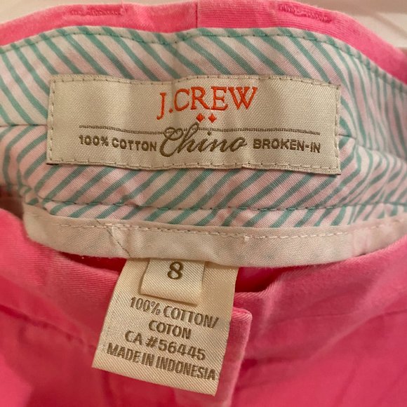 J. Crew Bright Pink Chino Shorts - Picture 2 of 2
